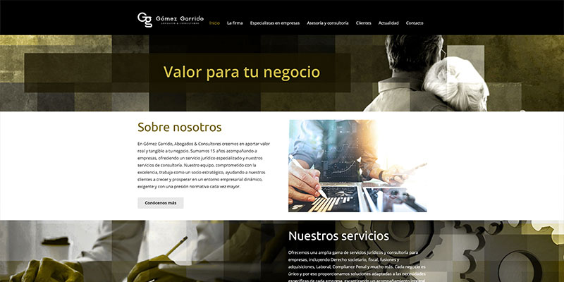 Sitio web: Gómez Garrido Abogados